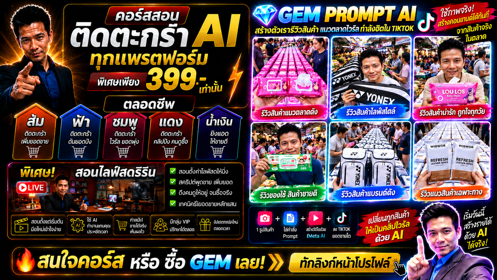 วิธีการสั่งซื้อคอร์สและ GEM