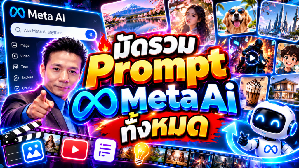 มัดรวม Prompt Meta Ai ทั้งหมด(ตลาดชีพมีอัพเดท)